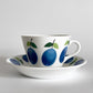 グスタフスベリ GUSTAVSBERG プルーヌス Prunus コーヒーカップ＆ソーサー Φ8cm スティグ・リンドベリ Stig Lindberg 北欧食器 ビンテージ ■
