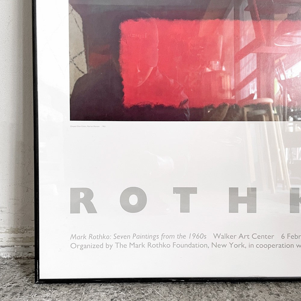 マーク・ロスコ Mark Rothko 展覧会ポスター Walker Art Center 1983 額装品 ビンテージ アメリカ ■