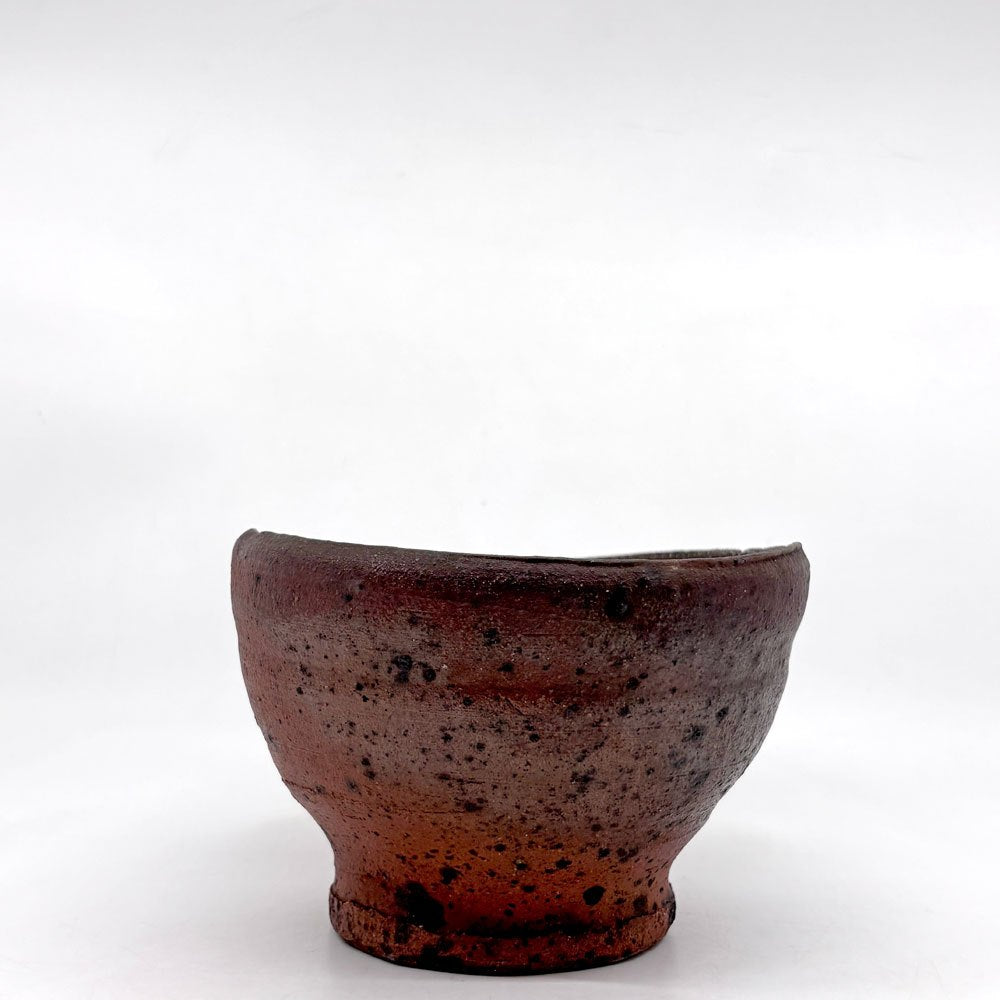 森岡成好 南蛮焼締 碗 鉢 ボウル15.5cm 陶芸家 現代作家 A  ●