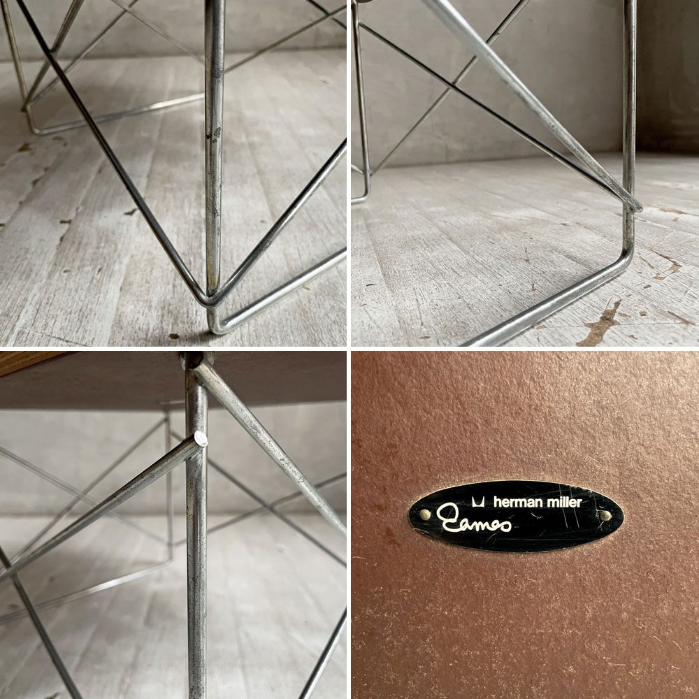ハーマンミラー Herman Miller イームズワイヤーベースローテーブル Eames Wire Base Low Table LTRT ホワイトアッシュ材 ミッドセンチュリー 定価￥64,900- ♪