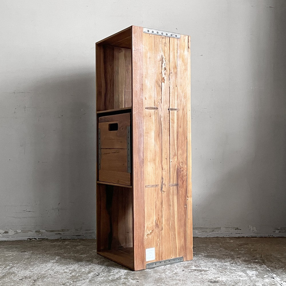 アクメ ファニチャー ACME Furniture トロイ TROY オープンシェルフ 3段 Lサイズ + トロイボックス TROY BOX L 収納 木箱 1個セット チーク古材 アイアン インダストリアル 合計定価￥42,625- ■