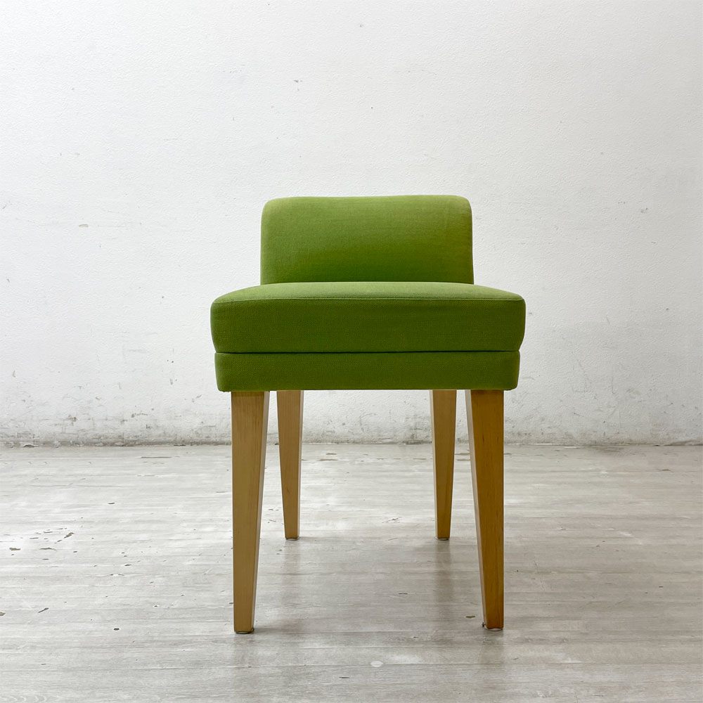 イデー IDEE ローバックチェア LOW BACK CHAIR ドレッサーチェア スツール メープル材 グリーン 北欧スタイル ●