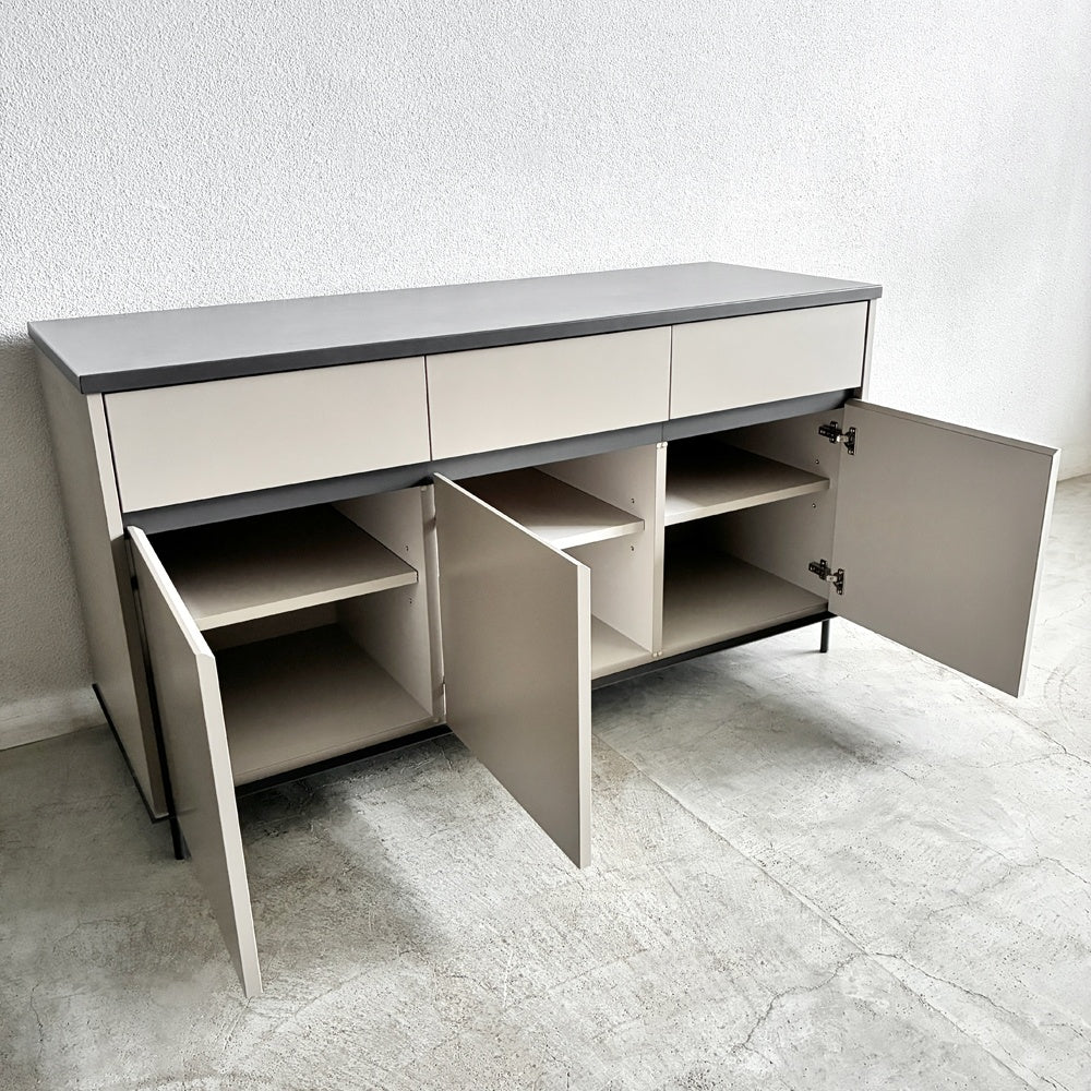 unknown アーバンモダン Urban Modern 特注 ワイドキャビネット W149cm サイドボード 収納家具 リビングボード カウンター 作業台 ホテルライク モダンファニチャー オーダー家具 〓