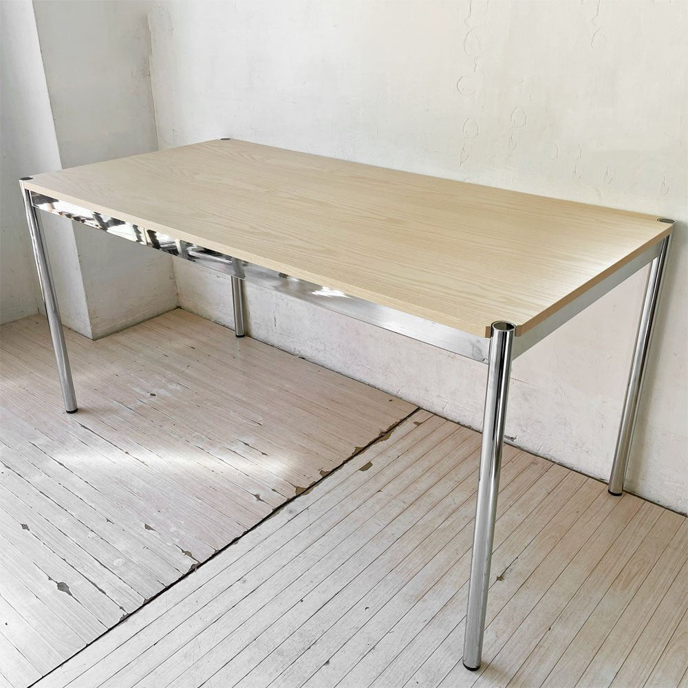 USMハラー USM Haller モジュラーファニチャー USMハラーテーブル デスク オーク材 W150cm フリッツ・ハラー スイス モダンデザイン ★