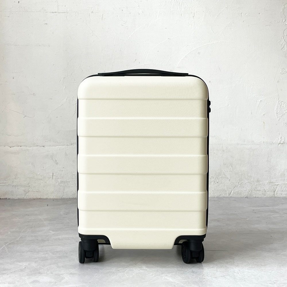 無印良品 MUJI ハードキャリーケース 20L ホワイト キャスターロック 機内持込可 鍵欠損 シンプルデザイン★