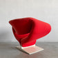 アーティフォート Artifort リボンチェア Ribbon Chair ラウンジチェア ファブリック レッド系 ウッドベース ピエール・ポラン ミッドセンチュリーモダン ビンテージ 〓