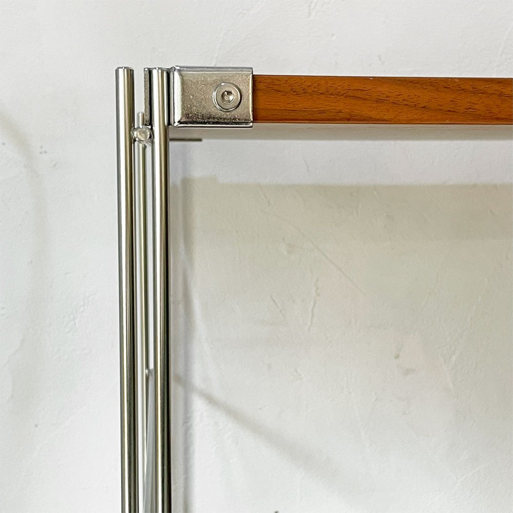 無印良品 MUJI ステンレスユニットシェルフ ウォールナット材 ワイド 大 棚板5枚 W85×H175cm 1列4段 本棚 飾り棚 収納棚 定価36,900円 ★