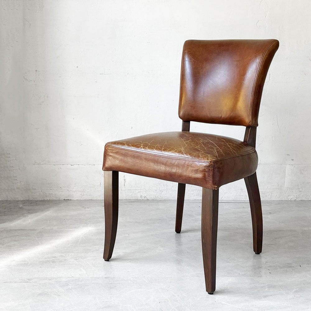 ハロ HALO ミミチェア MIMI CHAIR ダイニングチェア カフェチェア 本革 レザー 英国 シャビーシック ビンテージスタイル A ★