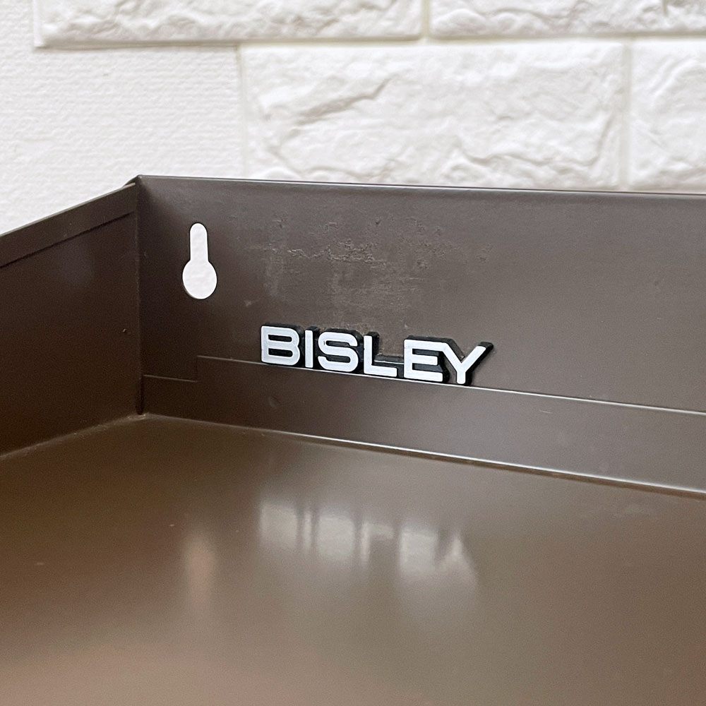 ビスレー BISLEY 3段 レターラック ブラウン 書類棚 A4サイズ 横型 W38.5cm 壁掛け可 デスクアクセサリー 英国 廃番カラー ◎