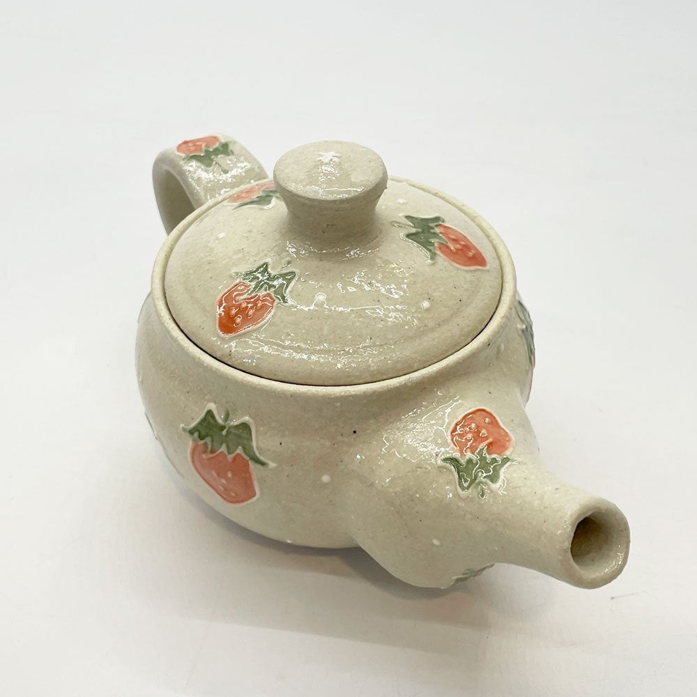 中村佳菜子 Kanako NAKAMURA いちご ポット イチゴ 苺 急須 うつわ 器 現代作家 クラフト陶器 美品 ★