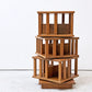 ICO ロータリーブックシェルフ Rotary Bookcase ブックケース 回転式本棚 オーク材 スタッキングシェルフ US製 ●