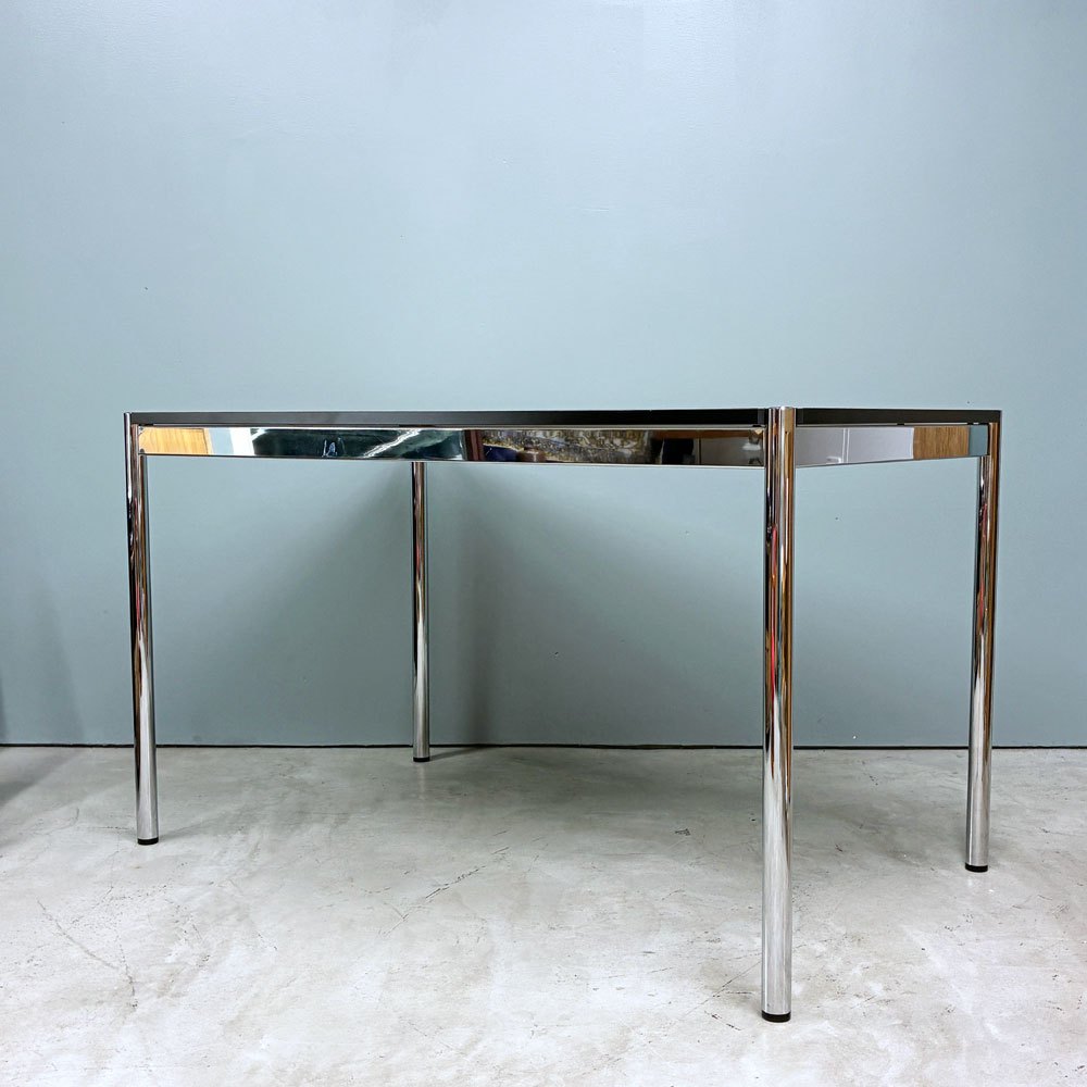 USMハラー USM Haller モジュラーファニチャー ハラーテーブル デスク W125 x D75 x H74cm パールグレーラミネート (ホワイト) モダンデザイン ◎