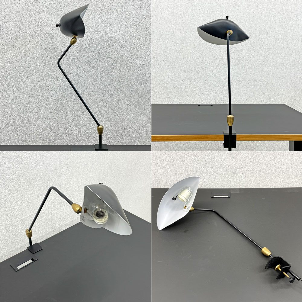 イデー IDEE アグラフェ AGRAFEE デスクランプ クランプ式 ライト 照明 セルジュ・ムーユ Serge Mouille 定価66,000円 〓