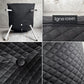 リーンロゼ ligneroset ロゼカラン ROSET Calin steel leg ダイニングチェア  ブラック×ホワイト キルティング スチールレッグ パスカル ムールグ フランス B ♪