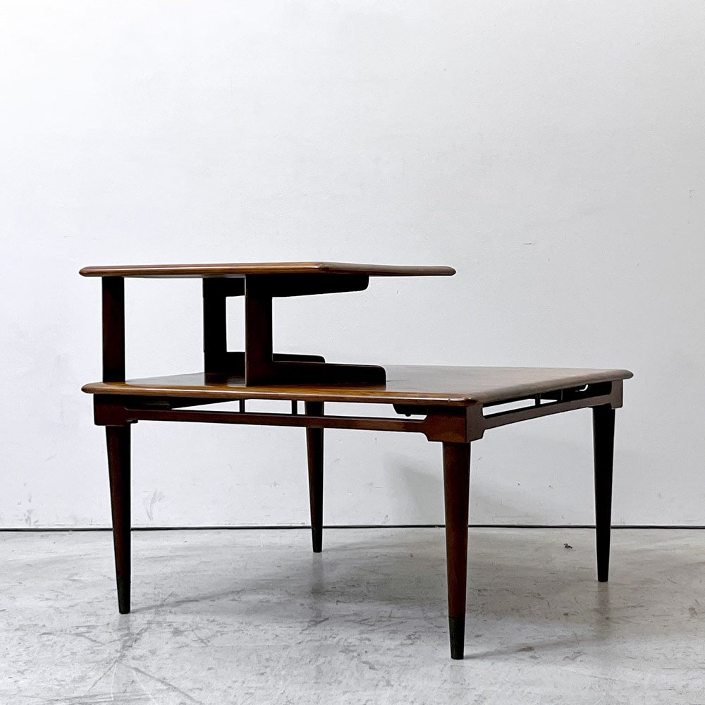 ホワイトファニチャーカンパニー White Furniture Company ステップコーナーテーブル USビンテージ US Vintage 米国家具 ミッドセンチュリー ●
