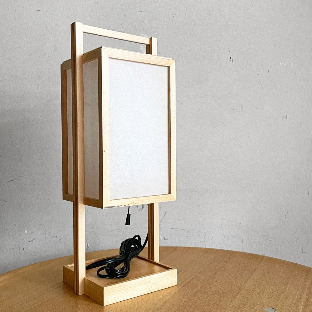 らんぱだ Lampada スタンドライト 行灯 A520 仁 jin 国産檜材 雲竜 ジャパンディスタイル 保管品 B ■