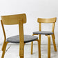 アルテック artek チェア69 Chair69 ダイニングチェア グレー ファブリック アルヴァ・アアルト Alva Aalto フィンランド 北欧家具 B ●