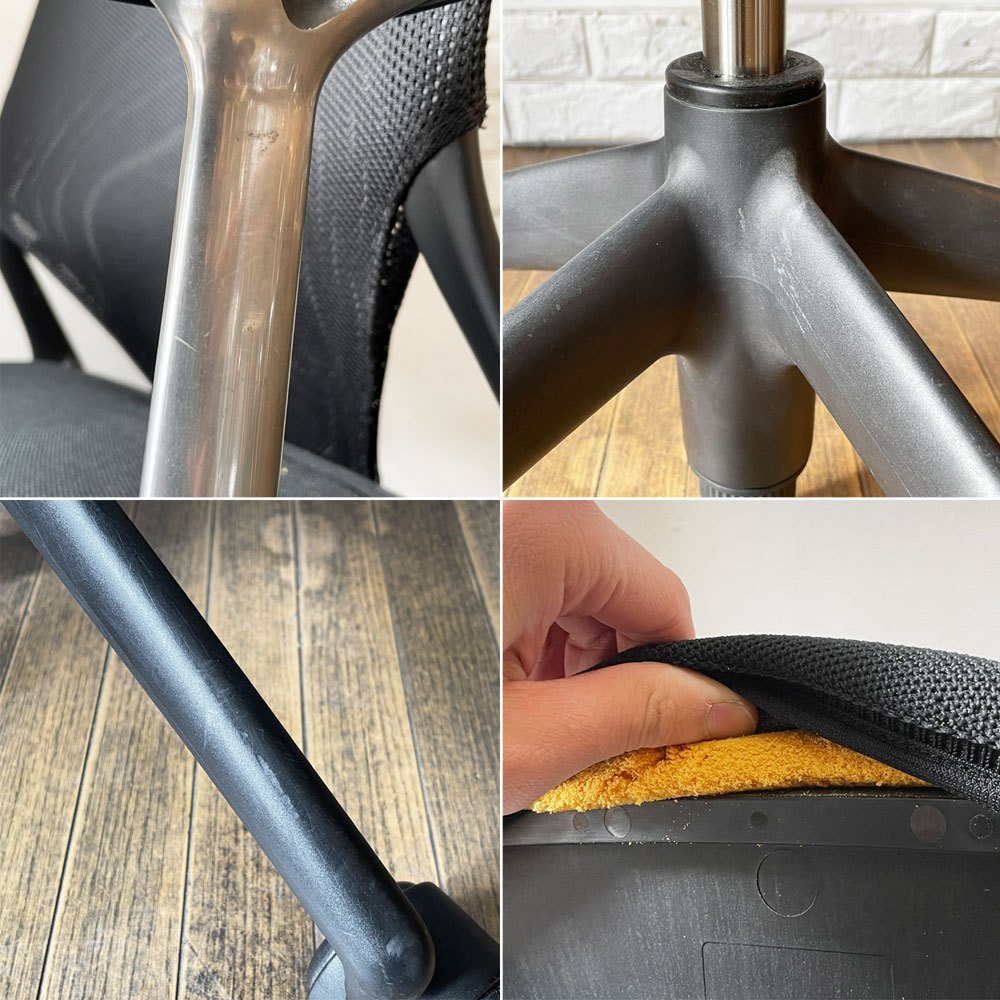 ヴィトラ vitra メダ2チェア MEDAⅡ オフィスチェア デスクチェア 昇降機能 リクライニングロック ブラック アルベルト・メダ 現状品 ◎