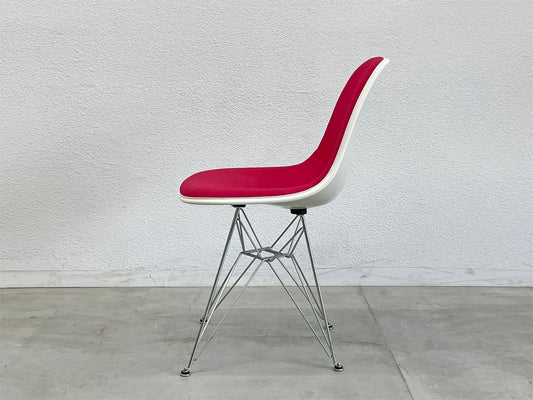 ハーマンミラー Herman Miller サイドシェルチェア Side shell chair エッフェルベース チャールズ ＆ レイ・イームズ ファブリック ダークピンクカラー 〓