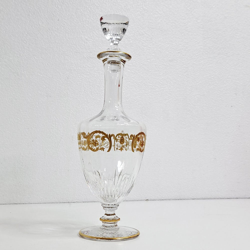 オールドバカラ Baccarat アンペラトール imperator カラフェ デキャンタ H36cm 金彩 カットガラス フランスビンテージ 箱付き ●