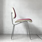 ハーマンミラー Herman Miller ツーピースプラスチックチェア Two Piece Plastic Chair DCM ホワイト マゼンタ ファブリック張替済 ビンテージ イームズ 希少 ★