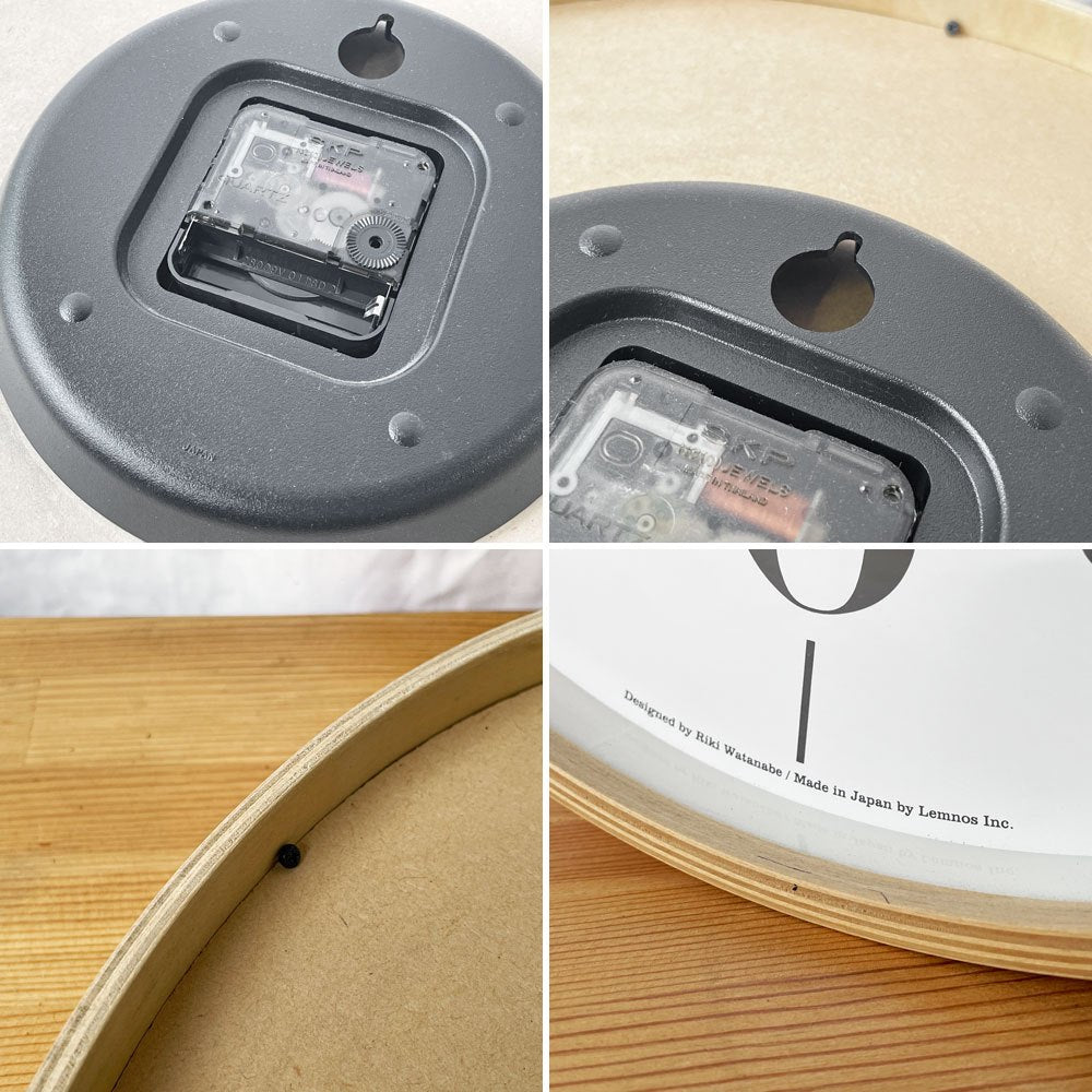 タカタレムノス Lemnos リキクロック Riki Clock Lサイズ 35.4㎝ 掛け時計 アナログ ウォールクロック 渡辺力 グッドデザイン賞 定価 \16,500- ◇