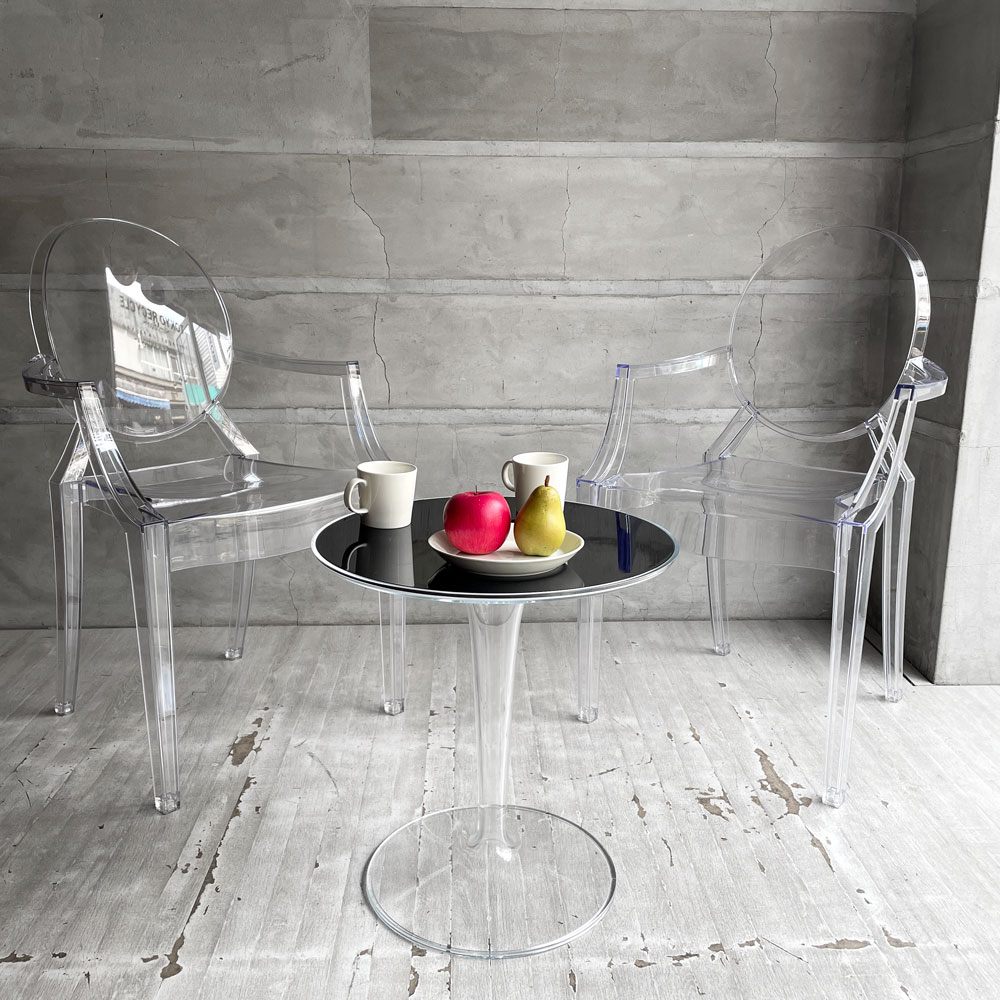 カルテル Kartell ルイゴースト LouisGhost アームチェア クリスタル スタッキング フィリップ・スタルク Philippe Starck イタリア 定価￥69,700- A♪