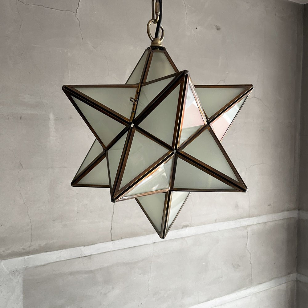 ディクラッセ DI CLASSE エトワール ETOIL ペンダントランプ 星形 フロストガラス 真鍮フレーム フロストカラー 箱付き ♪