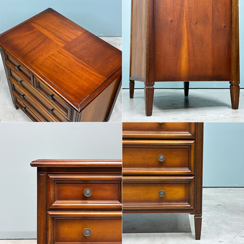 ヨーロピアンクラシカルデザイン European Classical Design サイドチェスト 5ドロワー W59.5cm ミニチェスト ◎