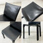 カッシーナ Cassina キャブチェア 412 CAB CHAIR アームレス 本革 ブラック マリオ・ベリーニ MoMA 永久展示品 イタリアモダン 定価￥308,000- A ●