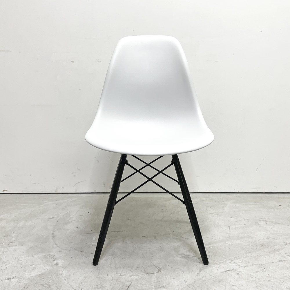 ハーマンミラー HermanMiller サイドシェルチェア ドゥエルレッグ DSW アルパイン × エボニー ポリプロピレン製 イームズ ミッドセンチュリー  B ●
