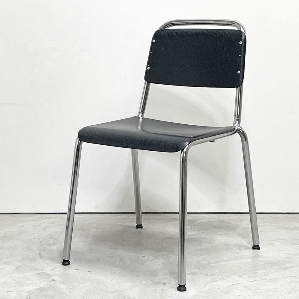 ヘイ HAY ハーフタイムチェア HALFTIME CHAIR ダイニングチェア スタッキング プライウッド スチール ブラック 北欧 デンマーク モダン 現状品 A ●