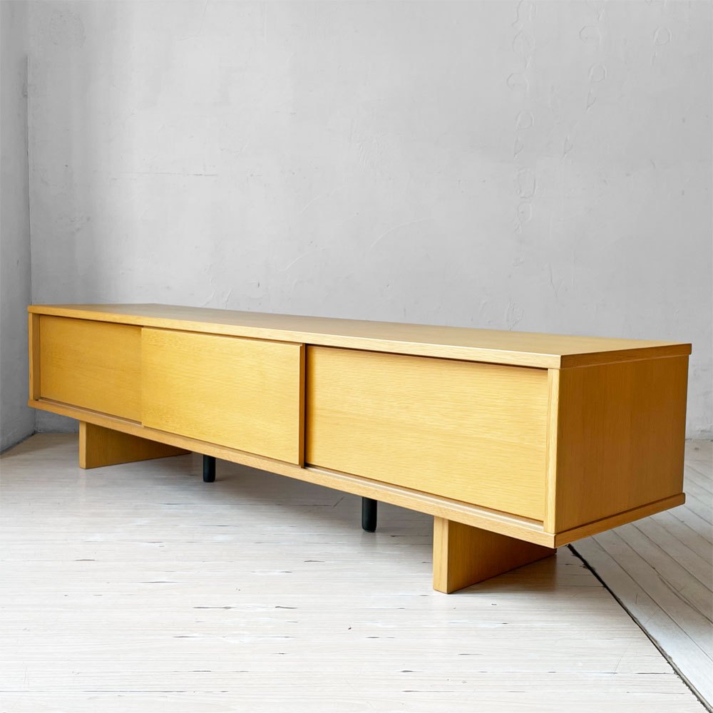 無印良品 MUJI リビングでもダイニングでも使えるシリーズ オーク材 AVラック 薄型 AVボード テレビ台 W150cm ★