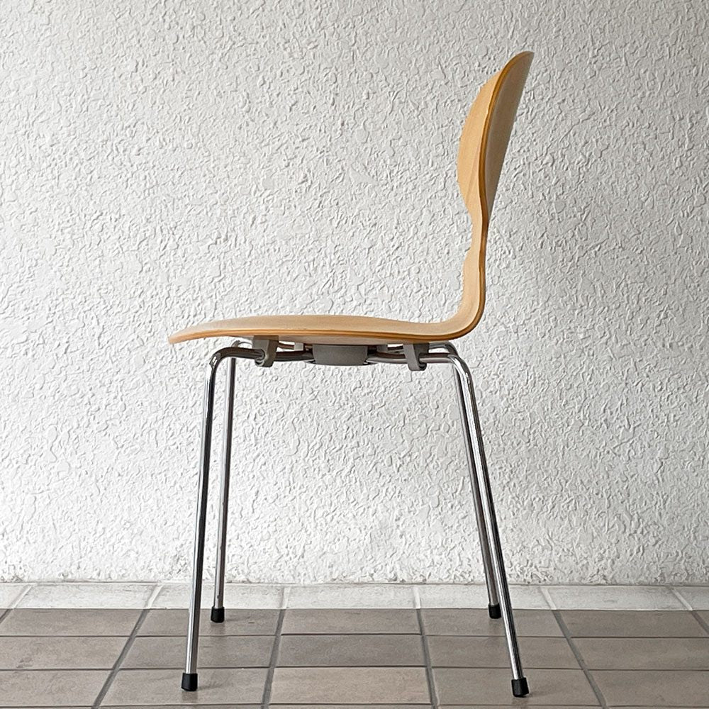 フリッツハンセン Fritz Hansen アントチェア 4本脚 ナチュラルビーチ ラッカー アルネ・ヤコブセン 北欧家具 A ◇