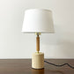 アートワークスタジオ ART WORK STUDIO モノリステーブルランプ Monolith-table lamp AW-0600 ホワイト 大理石ベース オーク無垢材 真鍮 ファブリック モダンデザイン 箱付き 美品 B ●