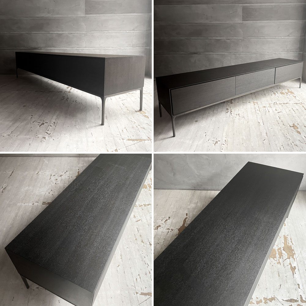 タイムアンドスタイル TIME＆STYLE スタンダードコンポジションキャビネット Standard composition cabinet C-612 TVキャビネット AVボード オーク材 真鍮脚 黒染め 定価￥924,000-