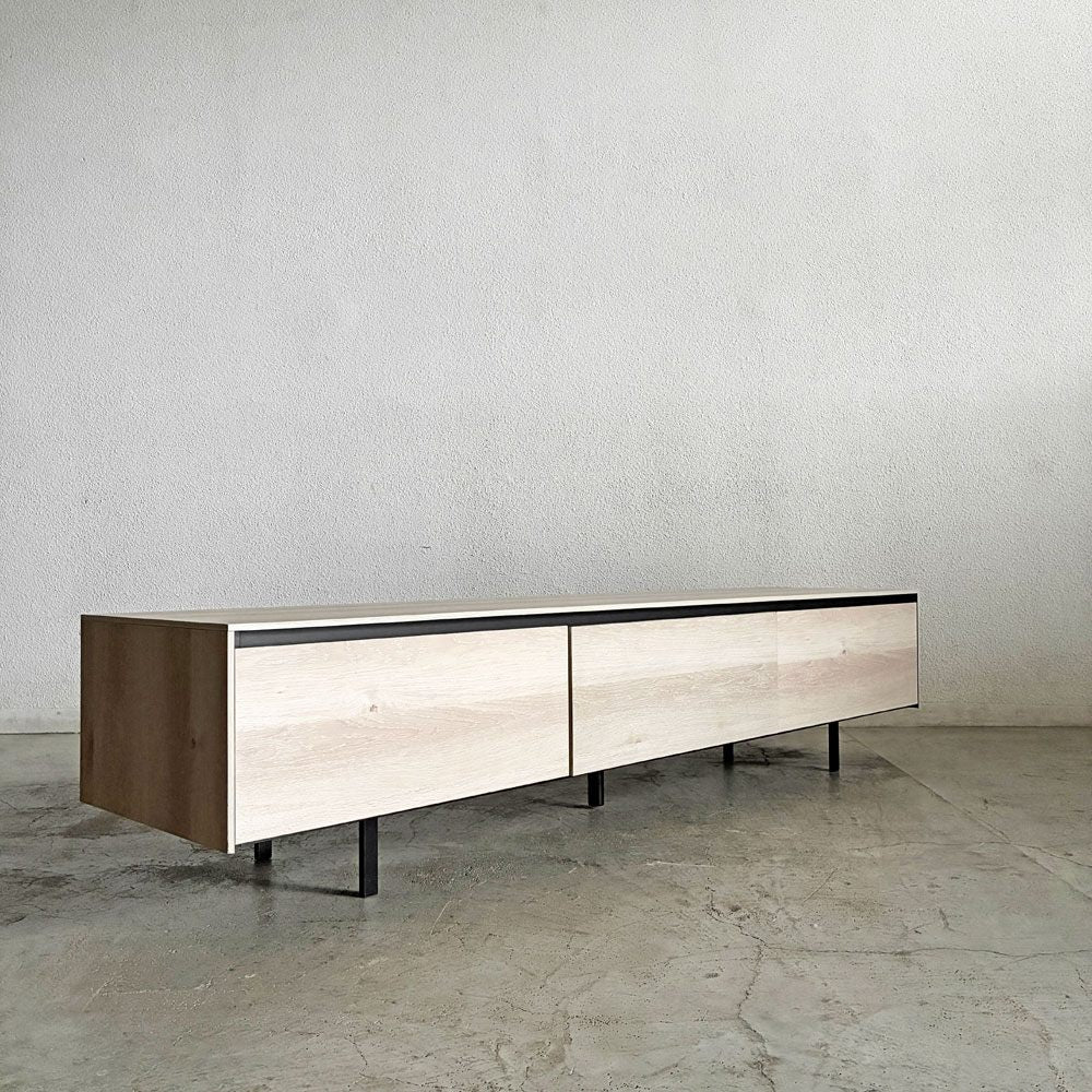 モダンデザイン Modern Design AVボード テレビボード W180cm ドロップダウン扉 スチール脚 〓