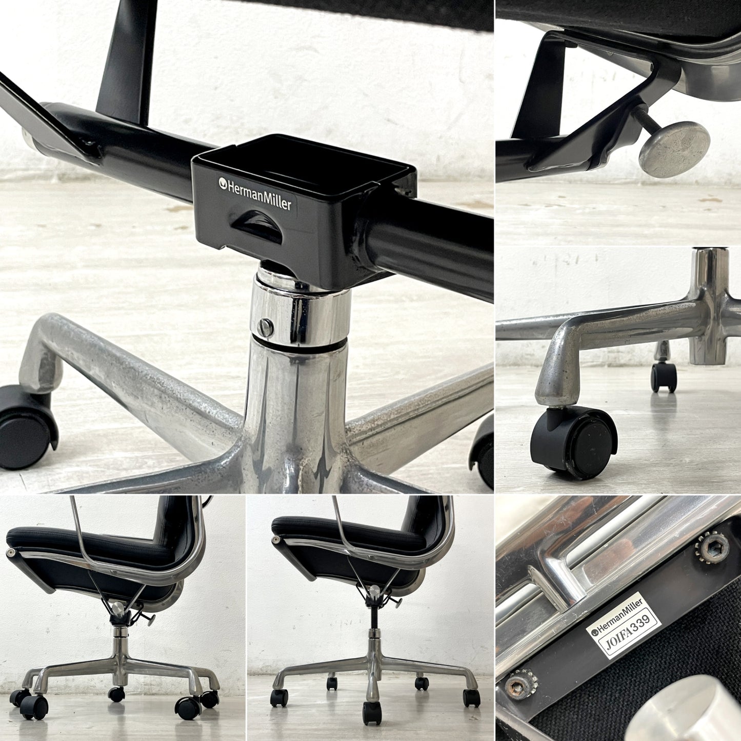 ハーマンミラー Herman Miller ソフトパッドグループ エグゼクティブチェア ハイバック イームズ 5スターベース ミッドセンチュリー ●