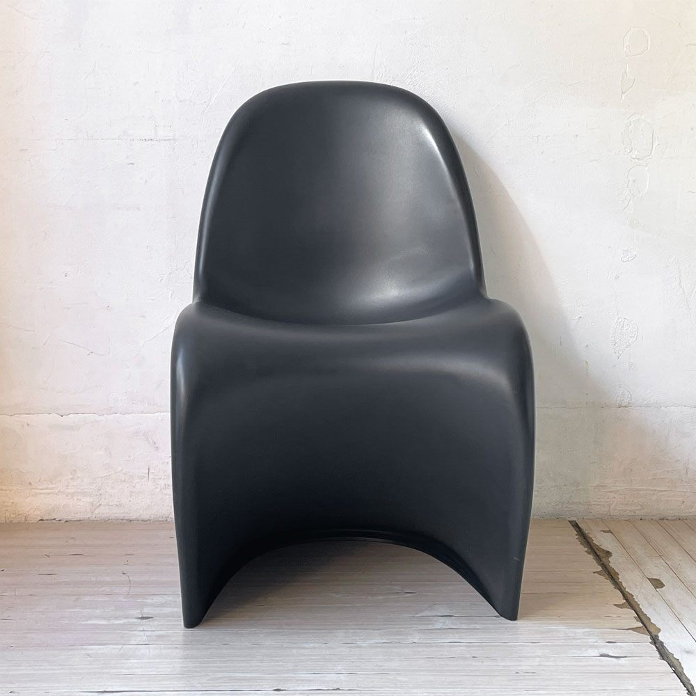 ヴィトラ vitra パントンチェア ダイニングチェア スタッキングチェア ヴェルナー・パントン Panton ミッドセンチュリー スペースエイジ ブラック ★
