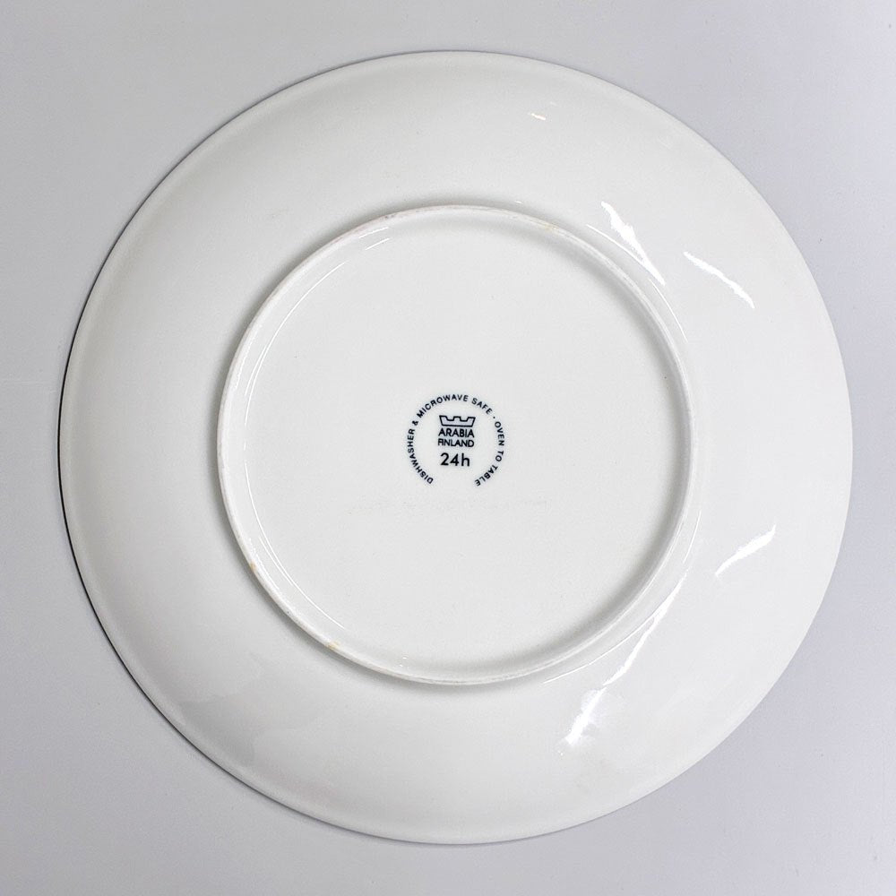 アラビア ARABIA 24h アベック Avec プレート 26cm ブルー 旧ロゴ ビンテージ 北欧食器 A ◎