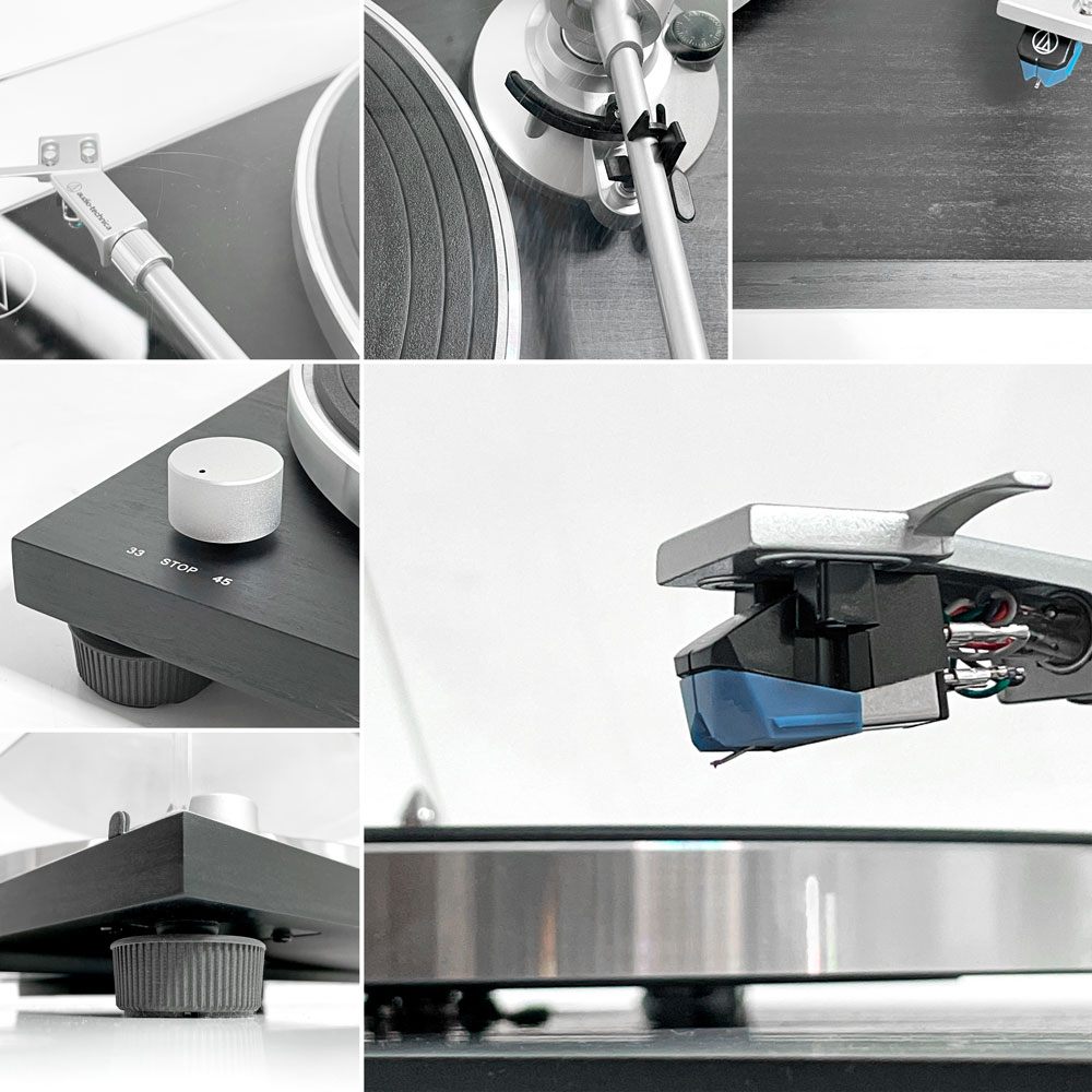 オーディオテクニカ audio-technica レコードプレーヤー AT-LPW30 ベルトドライブ ターンテーブル ブラック ウッド ●