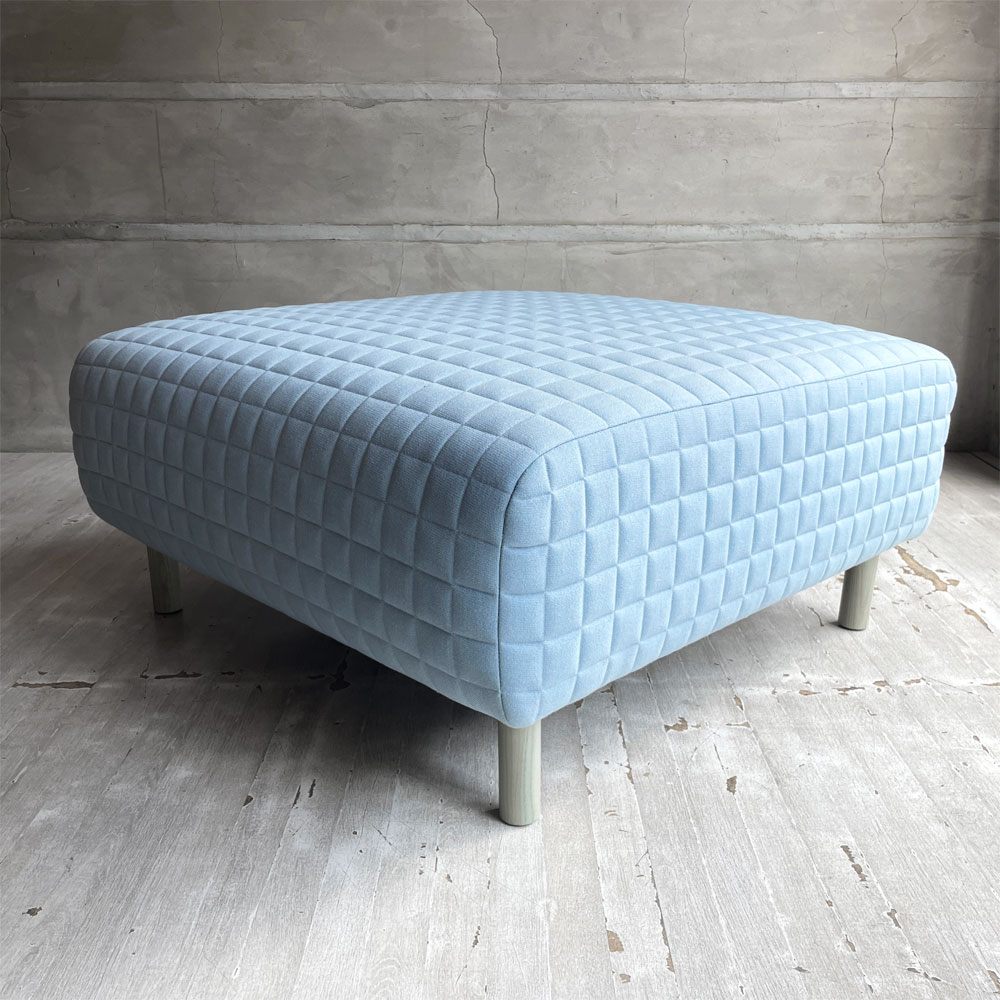 ハーマンミラー Herman Miller カラーフォーム ソファグループ ColourForm Sofa Group オットマン スツール スクエア マハラム生地 ライトブルー系 Scholten & Baijings ♪