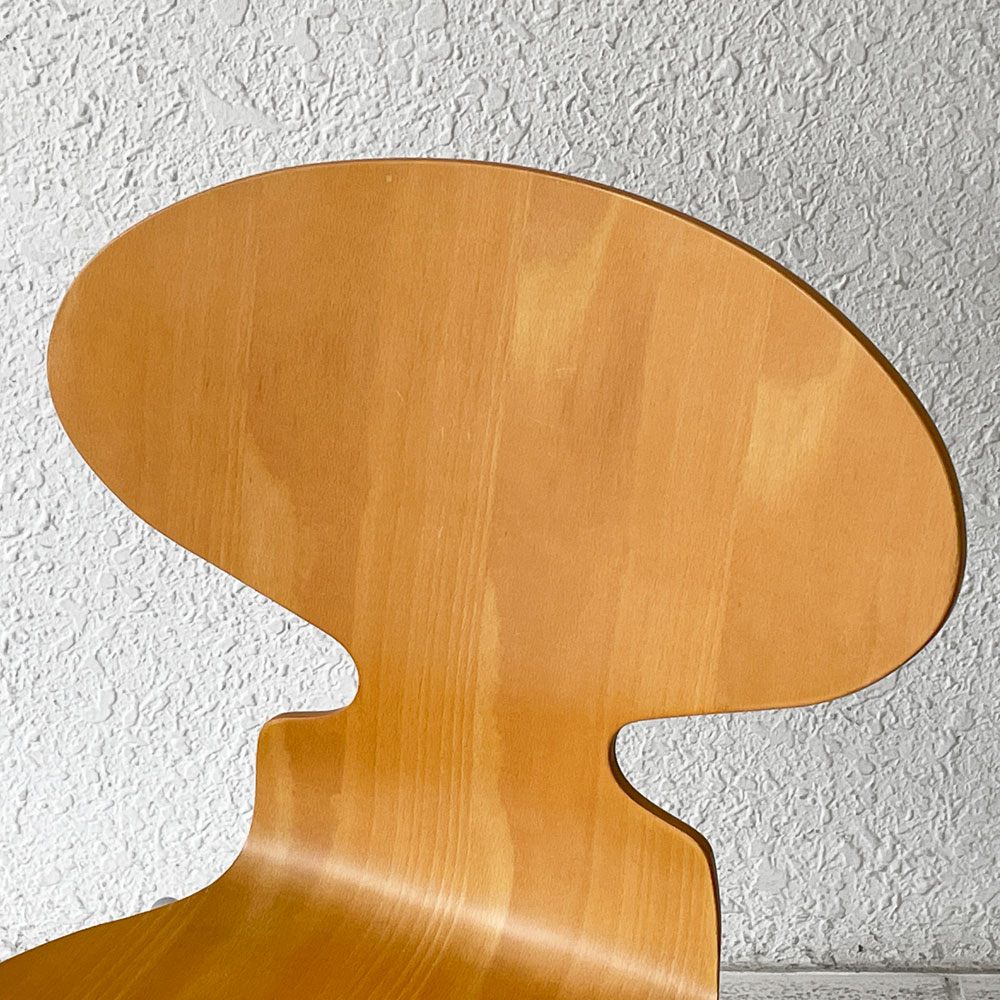 フリッツハンセン Fritz Hansen アントチェア 4本脚 ナチュラルビーチ ラッカー アルネ・ヤコブセン 北欧家具 F ◇