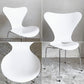 フリッツハンセン Fritz Hansen 3107 セブンチェア ホワイト ラッカー仕上げ スタッキング アルネ・ヤコブセン Arne Jacobsen デンマーク 北欧家具 A ■
