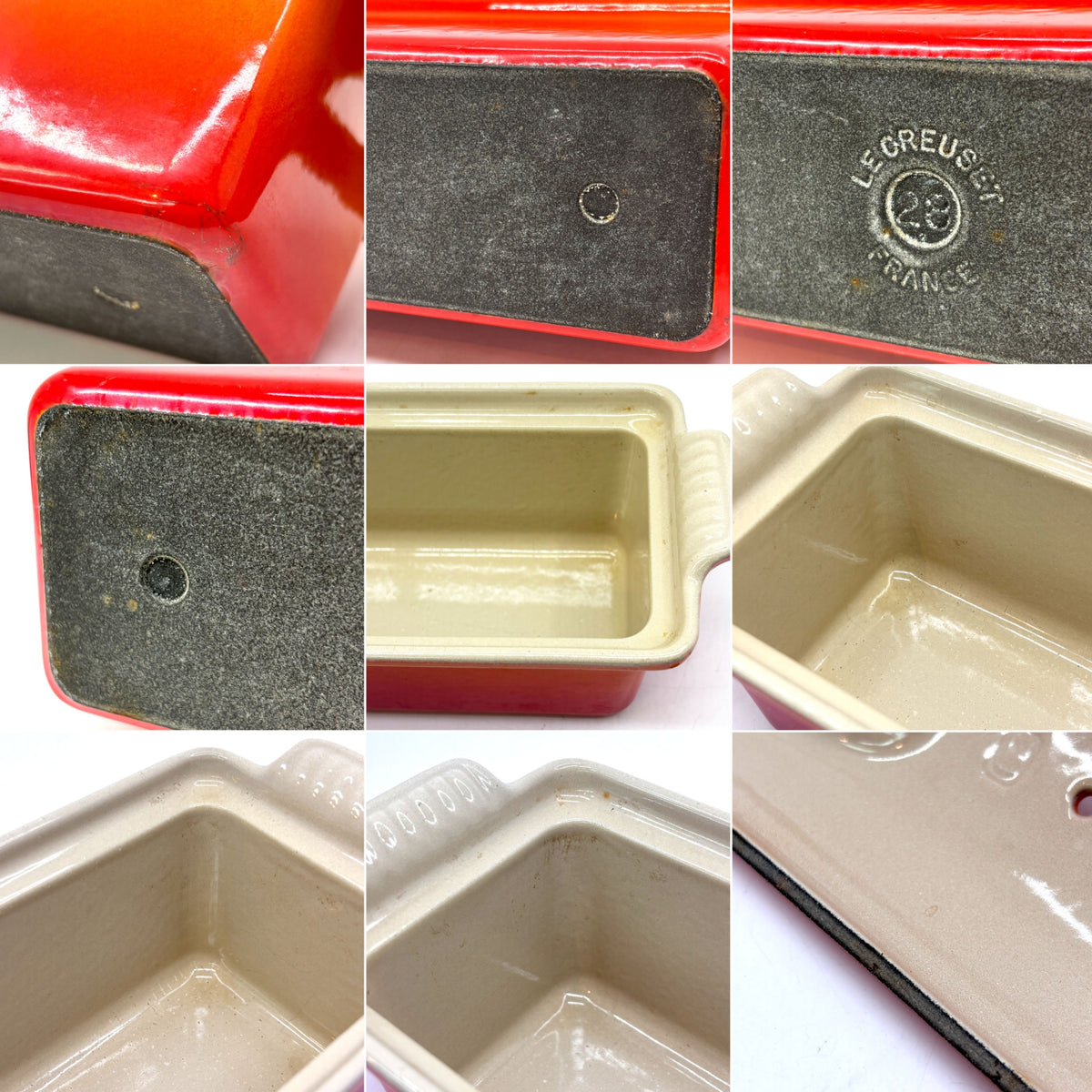ルクルーゼ LE CREUSET テリーヌ・レクタ 長方形 ストーンウェア 28cm オレンジ フランス ●