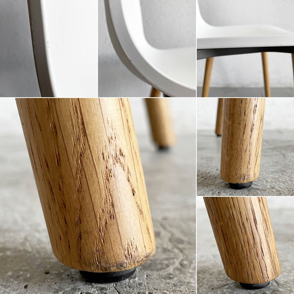 ヴィトラ vitra ハルウッド HAL WOOD サイドチェア ダイニングチェア ホワイト ナチュラルオーク ジャスパー・モリソン 現行定価￥78,100- A 〓