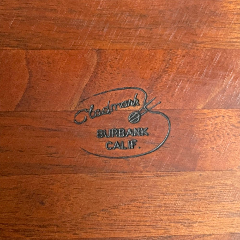 グラッドマーク Gladmark Burbank California カッティングボード トレイ ブラックウォールナット無垢集成材 USビンテージ ミッドセンチュリー ♪