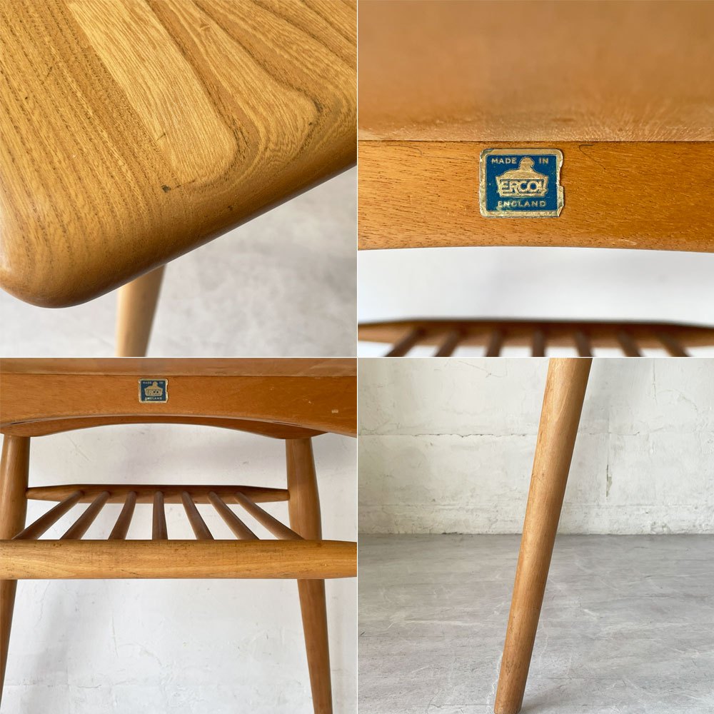 アーコール Ercol ブレックファストテーブル Breakfast Table ダイニングテーブル エルム材 70's 英国 イギリス ビンテージ ★