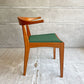 ウッドユウライクカンパニー WOOD YOU LIKE COMPANY アイチェア クッション AI CHAIR ハーフアームチェア チェリー無垢材 ファブリック グリーン 座面張替済 B ♪