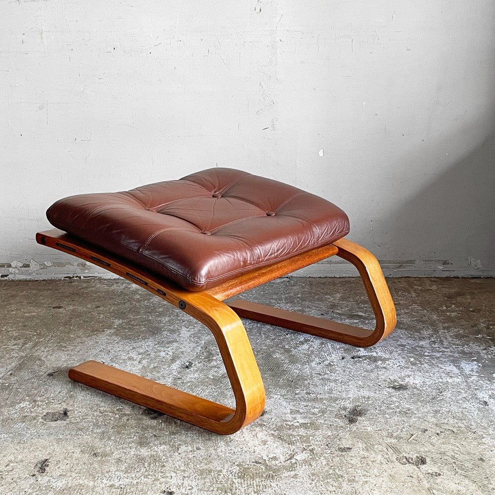 冨士ファニチア Fuji furniture アージオ AGIO オットマン フットスツール ビーチ材 ブラウン合皮 ナチュラルモダン ■